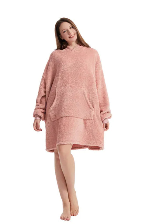 Oversized Hooded Fleece Hoodie Blanket for Women