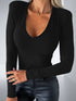 Women's V-Neck Long Sleeve Athletic Tee