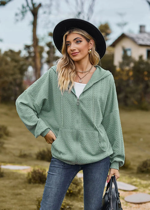 Hooded Zip-Up Sweatshirt for Women