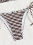 Floral Print Triangle Bikini Set with Brazilian Bottoms