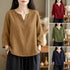 2025 ZANZEA Autumn Blouse Women V Neck Long Sleeve Tops Casual Solid Loose Shirt Female OL Work Blouses Retro Tunic Blusas Mujer