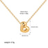 3D Bubble Initial A-Z Mini Necklace - Gold Plated