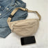 Corduroy Women Waist Bag Canvas Student Shoulder Crossbody Chest Bag Fanny Pack Fashion Phone Banana Female Bum Belt Bags