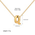 3D Bubble Initial A-Z Mini Necklace - Gold Plated