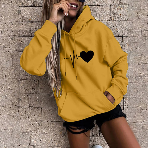 Women's Fun Print Long Sleeve Hoodie Pullover