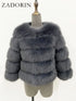 Elegant Faux Fur Coat in Black and White for Women