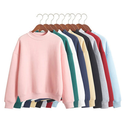 Women's Velvet Turtleneck Long Sleeve Sweatshirt