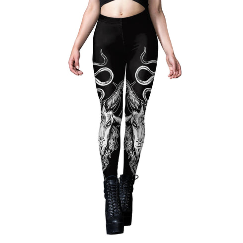 Gothic Steampunk Print Leggings for Women