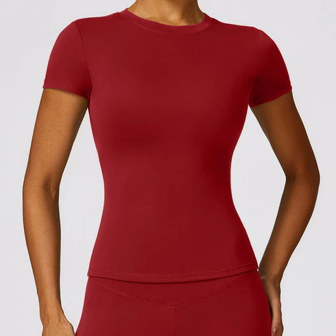 NCLAGEN Women's Short Sleeve Gym Top