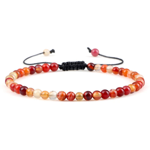4MM Natural Stone Round Beads Bracelet