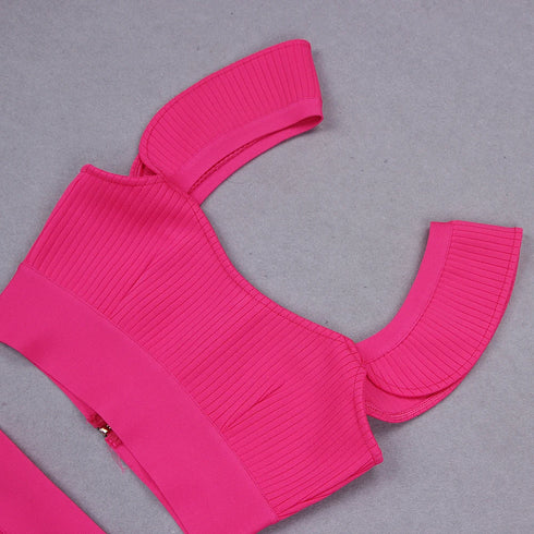 Summer Women’s Bodycon Skirt Suit in Black, Red, and Pink