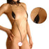 Slight Stretch Thong Bikini Set in PU Patent Leather