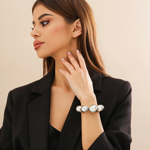 Exaggerated Goth Big Ball Bead Choker Necklace