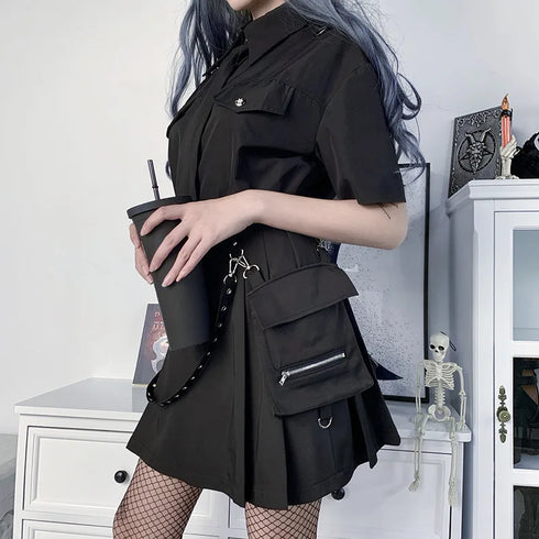 Black Skirt Harajuku Punk Gothic High Waist Mini Skirt