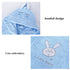 Children's Hooded Cotton Bathrobe with Rabbit Design