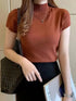 Women's Half-High Neck Casual Jumper Top