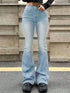 Vintage High Waist Flare Jeans for Women