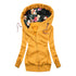 Floral Print Hooded Zipper Jacket in Plus Size
