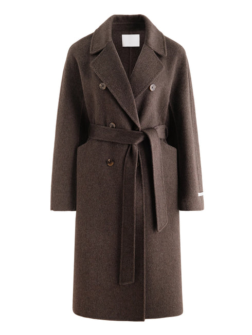Stylish Women's Petite Wool Overcoat with Suit Lapel