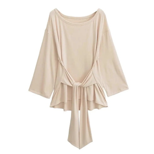 Sexy Thin See Through Long sleeve Oversize T shirt Women Bandage Off shoulder Top Female Basic Long Tees Korean Chic Lady New