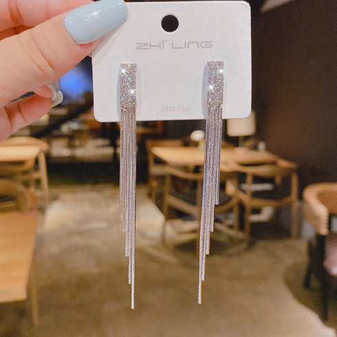 Inlaid Zircon Gold Colour Flower Earrings Unique Design Fashion Jewelry