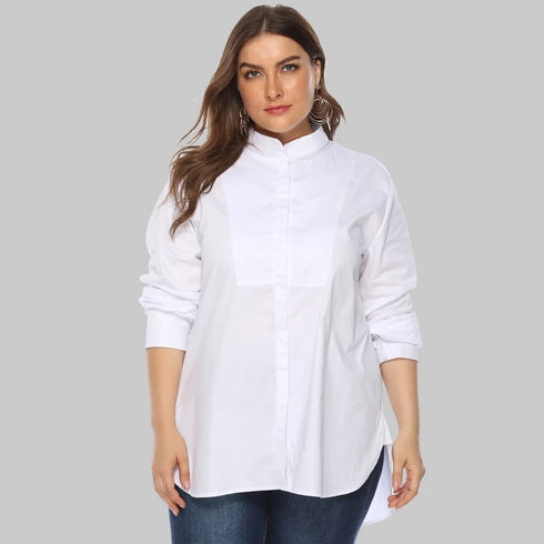 Plus Size Long Sleeve Blouse for Spring and Autumn