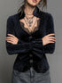 Women's Gothic Elegant Striped Blouse Lace Trim Sexy V Neck Long Bell Sleeve Button Front Shirt Vintage Punk Party Tops 2025