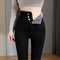 High-Waisted Fleece-Lined Slim Jeans for Women