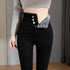 High-Waisted Fleece-Lined Slim Jeans for Women