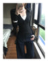 Genayooa Retro Y2K Long Sleeve Black T-shirt for Women