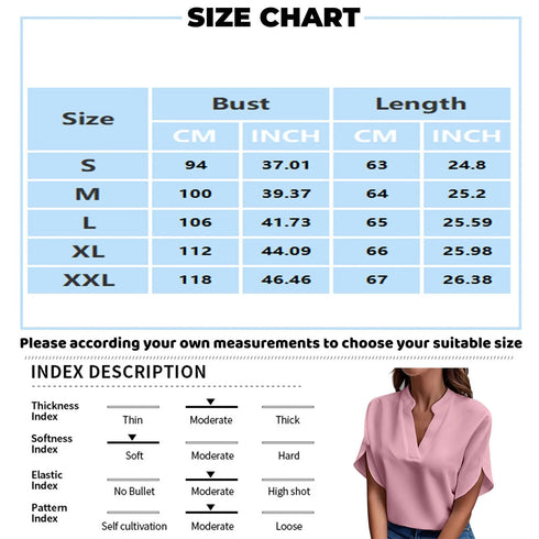 Elegant Summer V-Neck Blouse for Women