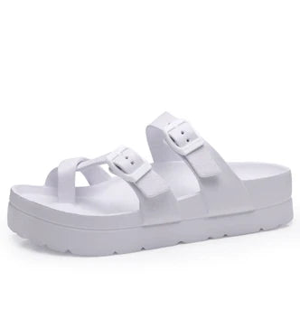 Crestar Women Platform Sandals with Arch Support and Buckle