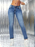 High Waist Blue Skinny Jeans for Women