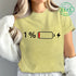 1% Battery Print Graphic Casual T-Shirt for Women