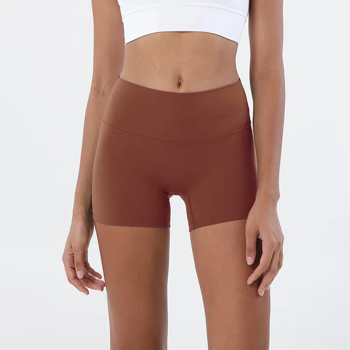 SOISOU High Waist Nylon Gym Shorts for Women
