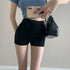 Low Rise Denim Shorts with Lace-Up Detail