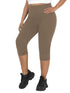 Plus Size High Waisted Tummy Control Capri Leggings