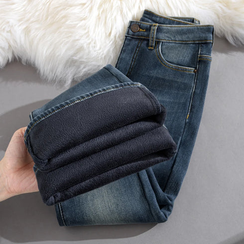 High Waist Flared Jeans for Women - Grey Stone