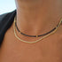 Summer Multilayer Handmade Necklace with Crystal Pendant