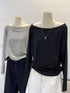 One Shoulder Long Sleeve Casual Top for Women