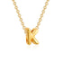 3D Bubble Initial A-Z Mini Necklace - Gold Plated