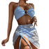 Women's Four-Piece Mesh Bikini Cover-Up Set