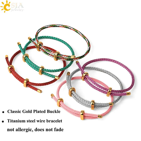 Red and Black Adjustable Braided Rope Bangles