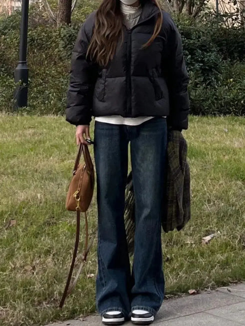 Vintage Loose Fit Wide Leg Jeans for Women