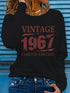 Women's Vintage 1967 Letter Printed Long Sleeve T-shirt