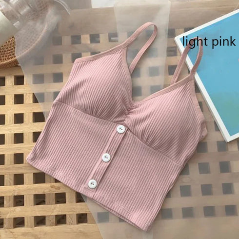 Women’s Knitted Crop Top in Pure Cotton