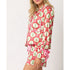 Women's Christmas Pajama Set with Santa Tree Print