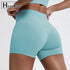Hearuisavy High Waist Yoga Shorts Women Buttock Lift Slim Fit