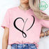 Women’s Heart Design Casual T-Shirt
