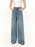 DUSHU Ripped Wide-Leg Denim Jeans